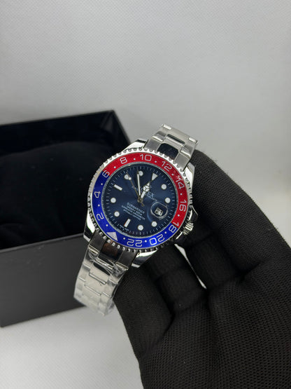 MJ Ocean Pro Pepsi Bezel Semi Automatic Diver Watch – Stainless Steel