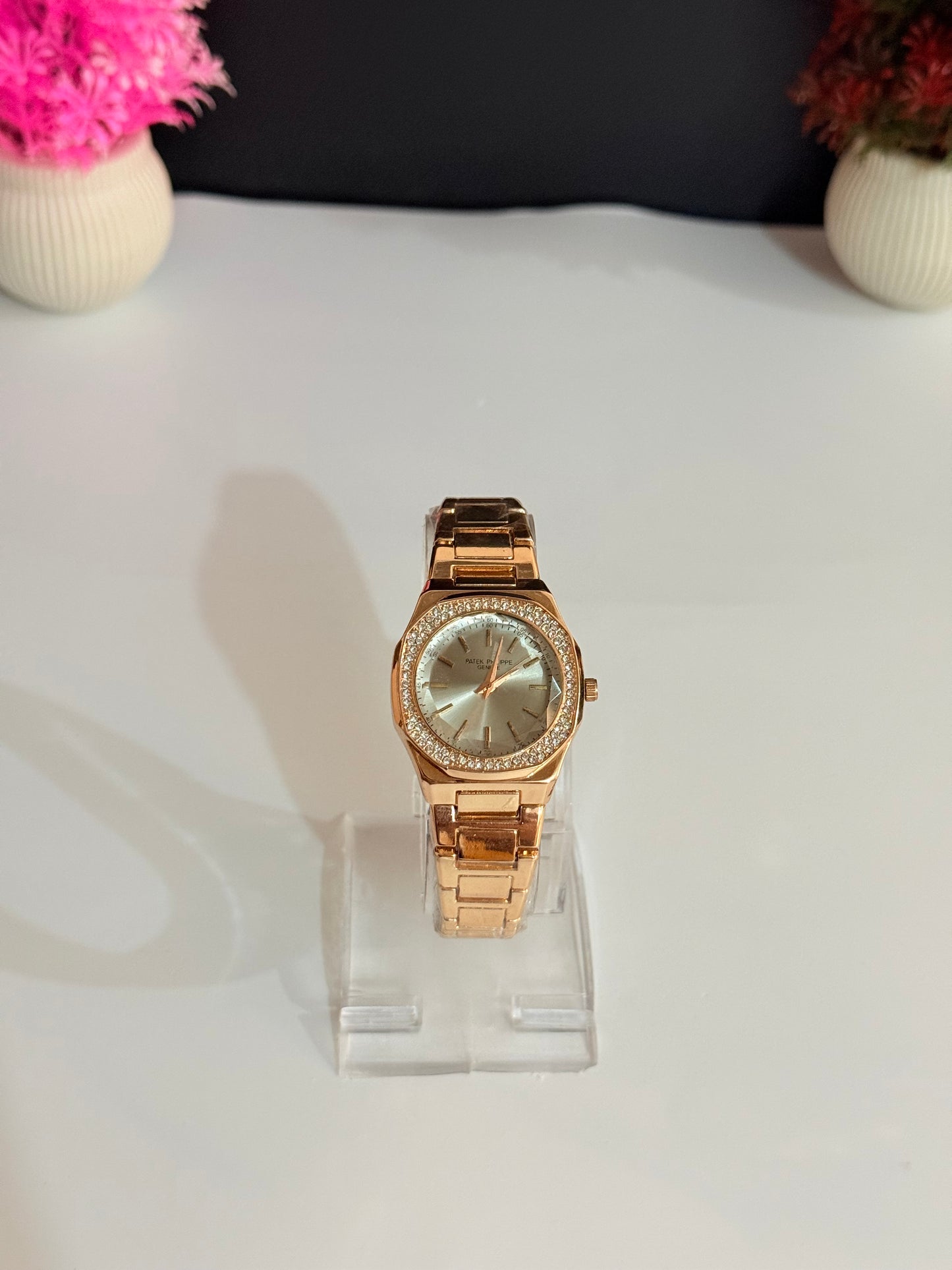 Patek Phil-ippe Diamond Dial Rose Gold | Ladies Watch