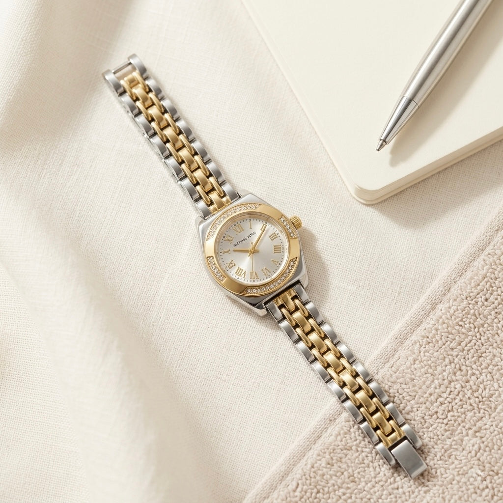 M.k. Stone Roman Round Dial Ladies Watch | MJ Store