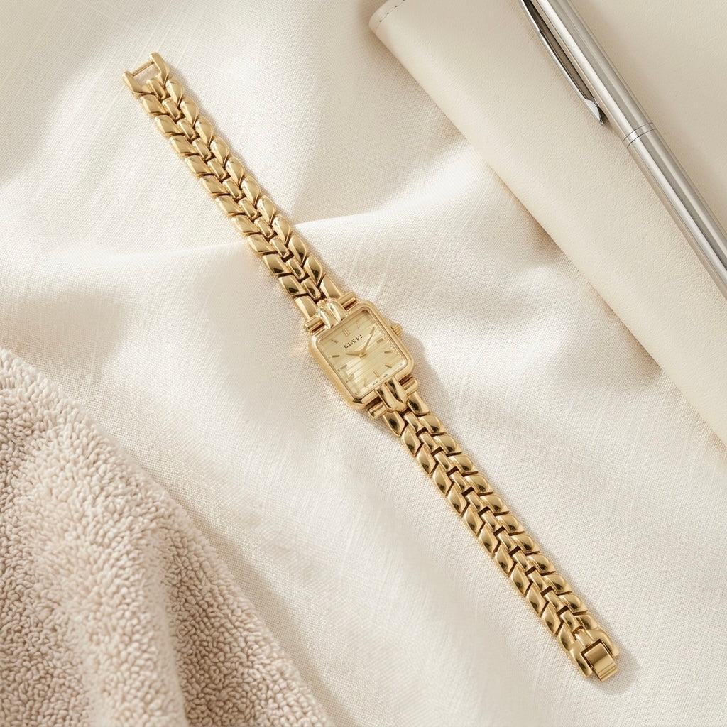 Gucii Stone Square Dial Ladies Watch | MJ Store