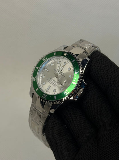 MJ Ocean Pro Green White Dial Semi Automatic Diver Watch – Stainless Steel