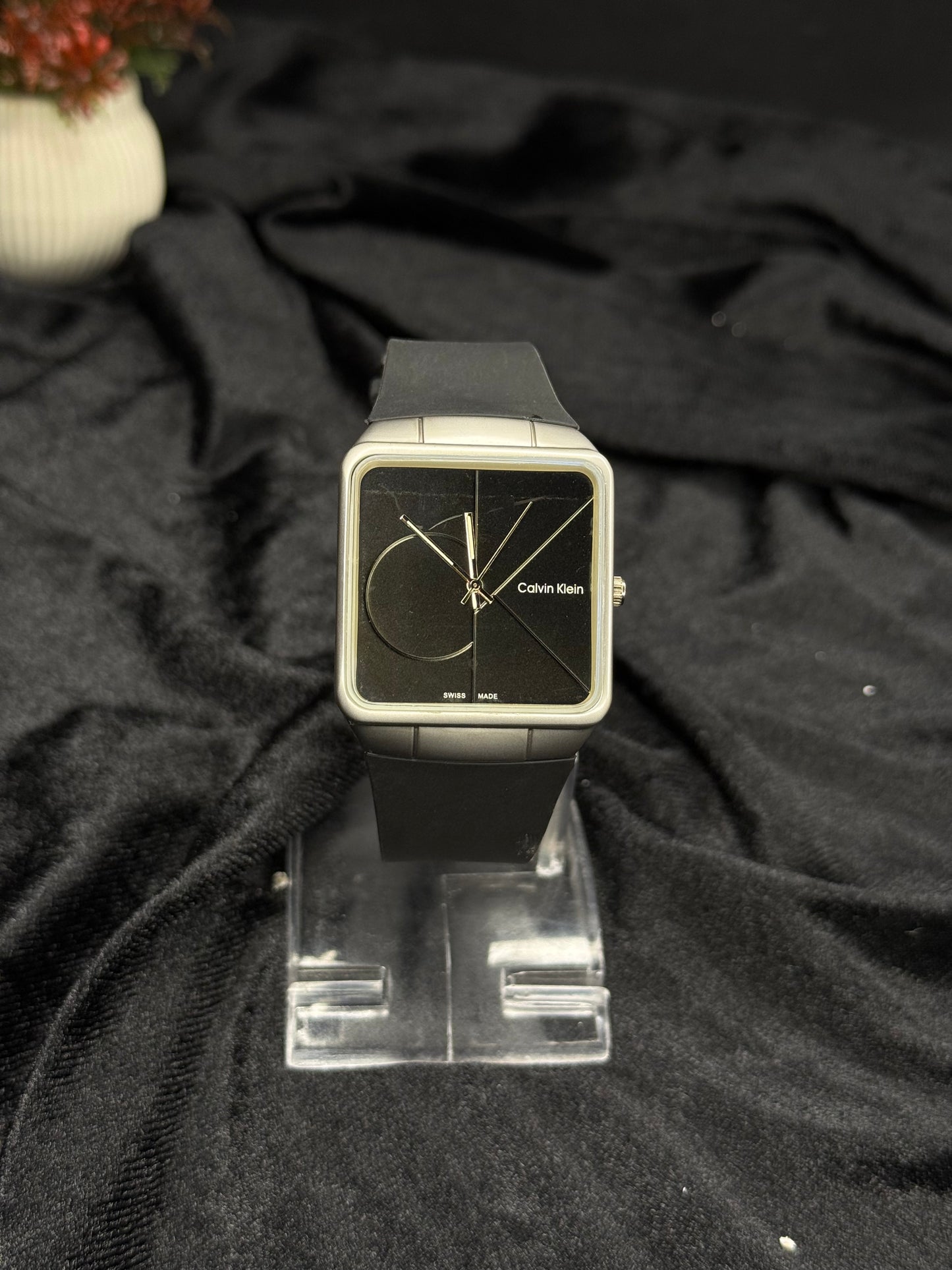 MJ C.k Square Dial Black and Silver Edition