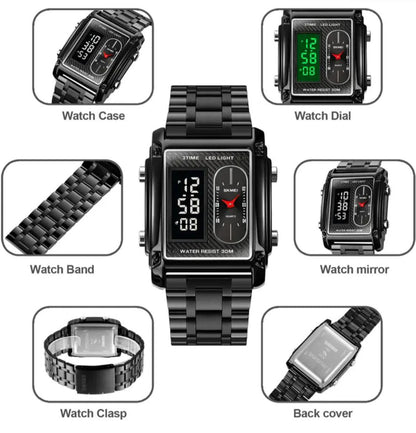 SKM | Dual Time Chain Black | ZNT 028