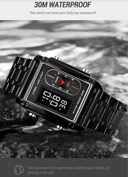 SKM | Dual Time Chain Black | ZNT 028
